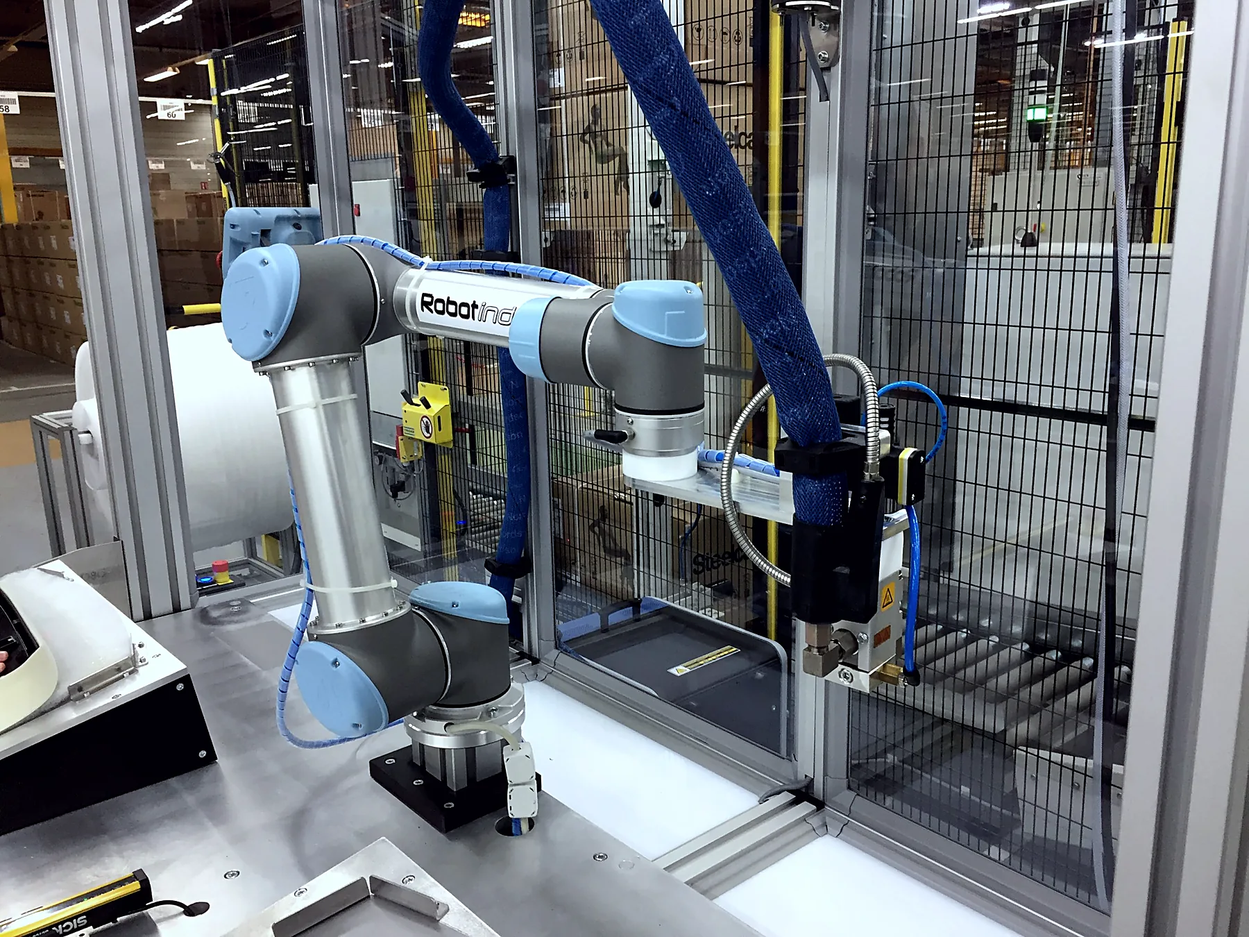 Cobot Universal Robots d'encollage d'assises